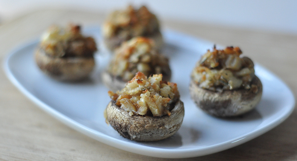 A luscious starter - Stuffed Mushrooms