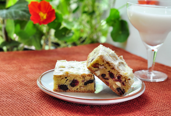 Cranberry Almond Blondies