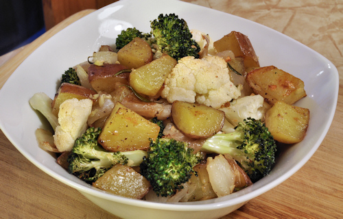 Don't want to bother with mashed potatoes?  Try these Roasted Potatoes and Vegetables 