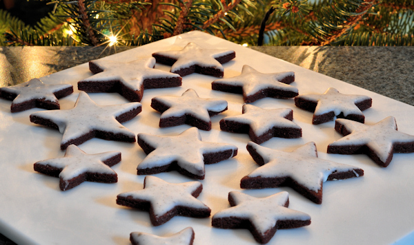 Chocolate Sugar Cookie Stars