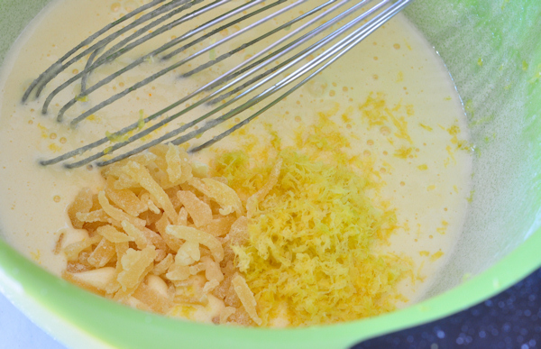 ingredients for lemon ginger bars