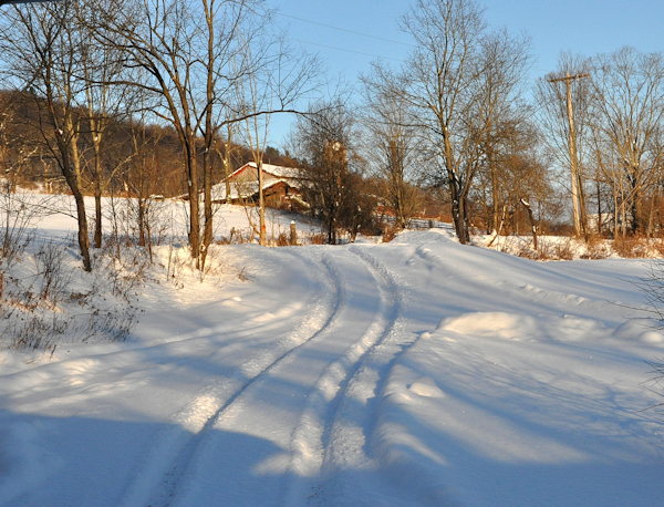 snowy driveway
